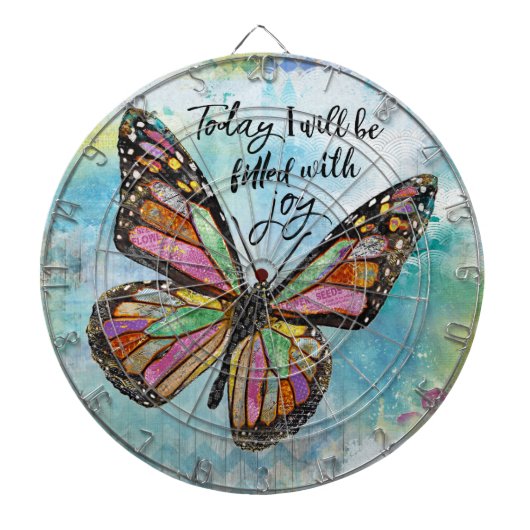 Fléchettes Aujourd'Hui Je Serai Rempli De Joie Cible de flech (Devant)