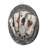 Fléchettes Casino de crâne de cartes de jeu d'as de Wellcoda (Devant droit)