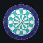 Fléchettes Cible de flechettes : Blanc, Turquoise Et Bleu Mar<br><div class="desc">Jeu De Cible de flechettes Blanc,  Turquoise Et Bleu Marine,  Comprenant 6 Darts En Laiton</div>