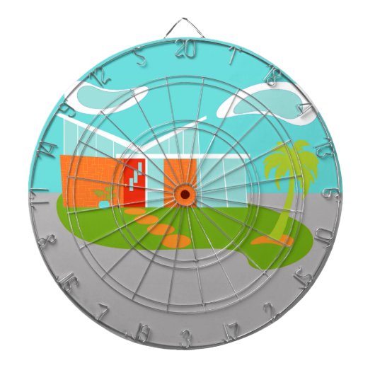 Fléchettes Cible de flechettes de la maison de dessin moderne (Devant)