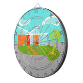 Fléchettes Cible de flechettes de la maison de dessin moderne (Devant droit)