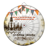 Fléchettes Cible de flechettes de Mariage de lustre rustique  (Devant)