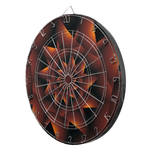 Fléchettes Cible de flechettes en spirale foncée orange (Devant droit)