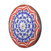 Fléchettes Cible de flechettes kaléidoscope bleu-blanc rouge (Devant droit)