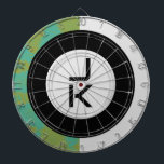 Fléchettes Cible de flechettes moderne personnalisée<br><div class="desc">Une carte de fléchettes personnalisée est une façon amusante d'express votre style personnel. Le design moderne offre un look élégant et sportif. Customisez avec le monogramme, les lettres ou les chiffres souhaités. Utilisez le modèle pour créer votre propre carte de fléchettes personnalisée.</div>