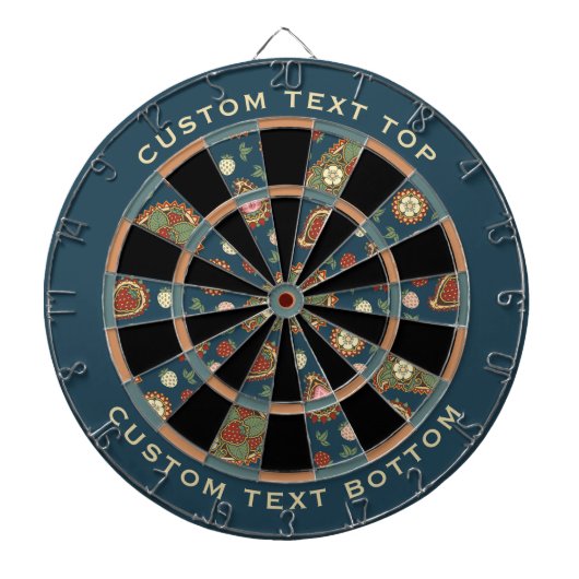 Fléchettes Cible de flechettes Motif de fraise Paisley (Devant)