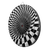 Fléchettes Cible de flechettes/noir et blanc Abstrait (Devant droit)