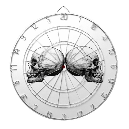 Fléchettes Cible de flechettes noire et blanche de crâne de (Devant)