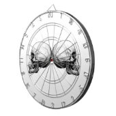 Fléchettes Cible de flechettes noire et blanche de crâne de (Devant droit)