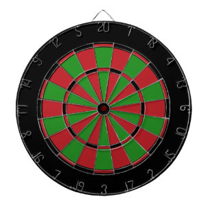 Fléchettes Cible de flechettes rouge et verte noire