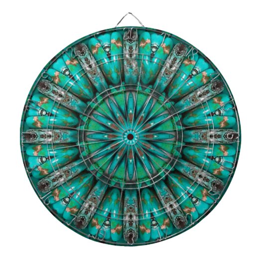 Fléchettes Cible de flechettes Turquoise Art 1 (Devant)