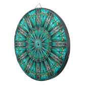 Fléchettes Cible de flechettes Turquoise Art 1 (Devant droit)