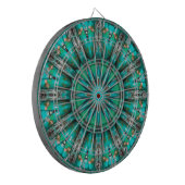 Fléchettes Cible de flechettes Turquoise Art 1 (Devant gauche)