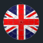 Fléchettes Cible de flechettes Union Jack<br><div class="desc">Parfait pour votre British Pub ou votre salle de jeux à la maison!</div>