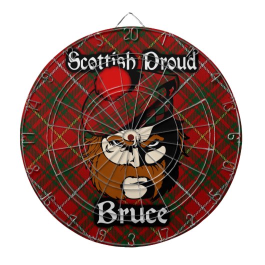 Fléchettes Cible écossaise de tartan de Bruce de clan (Devant)