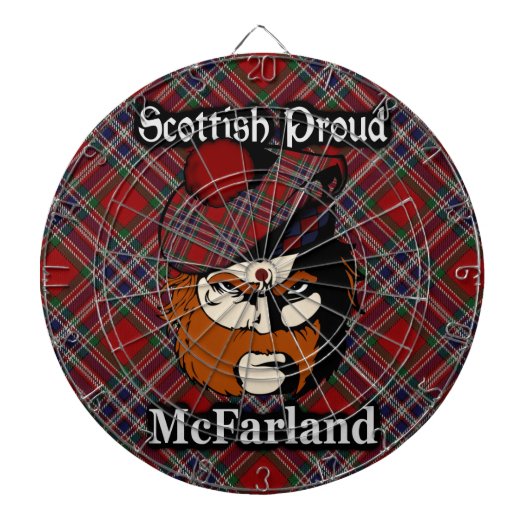 Fléchettes Cible écossaise de tartan de McFarland de clan (Devant)