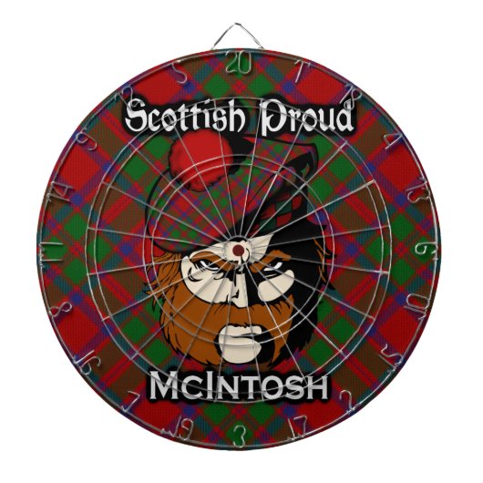 Fléchettes Cible écossaise de tartan de McIntosh de clan (Devant)