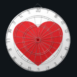 Fléchettes Cible rouge de coeur<br><div class="desc">Une illustration graphique d'un grand coeur rouge simple</div>