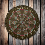 Fléchettes Clan Fraser Chasse Cible de flechettes Tartan Pati<br><div class="desc">Tartan de chasse Clan Fraser aux couleurs patinées. Motif sans couture. Deux zones de texte personnalisées sur l'anneau extérieur.</div>