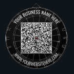 Fléchettes Code QR et Cible de flechettes de texte personnali<br><div class="desc">Couleurs et polices personnalisées - Cible de flechettes avec votre code QR et votre texte personnalisé Professionnel Nom professionnel Site Web Promotional Company Dartboards / Cadeau - Ajouter votre code QR - Image ou logo / Nom - Entreprise / Site Web ou E-mail ou Téléphone - Coordonnées / Adresse -...</div>