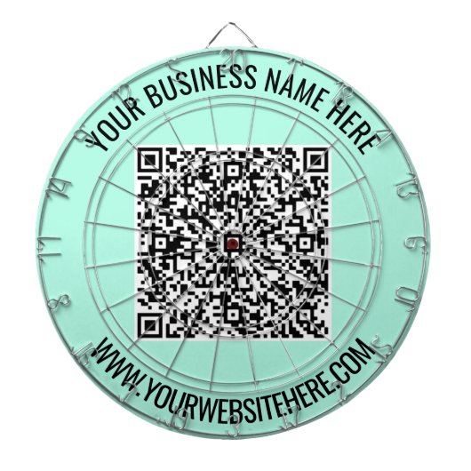 Fléchettes Code QR et texte personnalisé Cible de flechettes (Devant)
