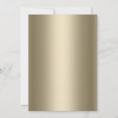 Fléchettes de neige en or et Invitation Baptême de (Dos)