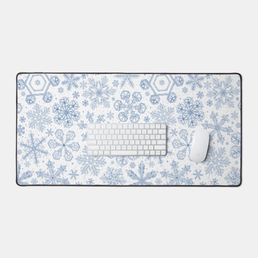 Fléchettes de neige grises sur blanc (Clavier et souris)
