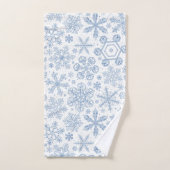 Fléchettes de neige grises sur blanc (Serviette à main)