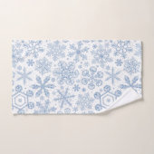 Fléchettes de neige grises sur blanc (Serviette à main)