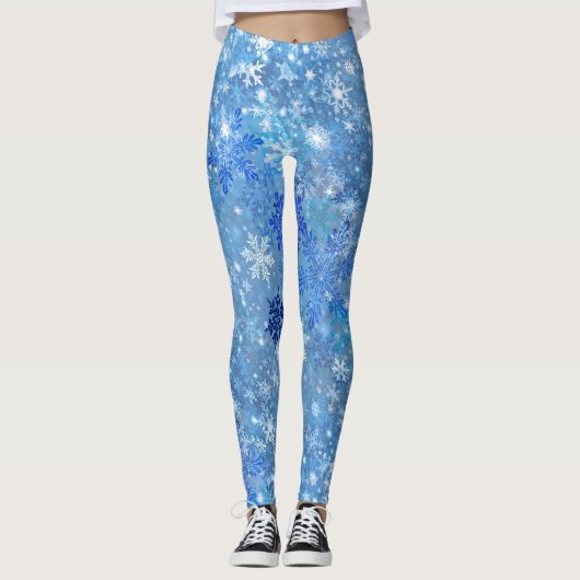 Fléchettes de neige sur tous les Leggings d'impres (Devant)