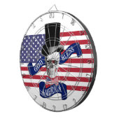 Fléchettes Dieu patriote bénissent la cible de style de (Devant droit)