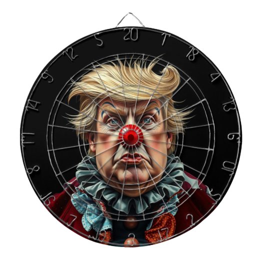 Fléchettes Drôle Donald Trump Cible de flechettes clown (Devant)