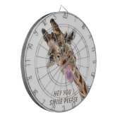 Fléchettes Drôle Giraffe Tongue Out Jouer Cible de flechettes (Devant gauche)