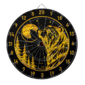 Fléchettes Elégant cadeau Cible de flechettes Ours Or (Devant)