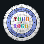 Fléchettes Exemple de logo et de Cible de flechettes de texte<br><div class="desc">Couleurs et polices personnalisées - Cible de flechettes personnalisée avec votre entreprise Nom du logo Site Web ou texte personnalisé Promotionnel Tableau de bord - Ajouter votre logo - Image ou QR Code - Photo / Nom - Entreprise / Site Web - Informations / Plus - Redimensionner et déplacer ou...</div>