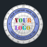 Fléchettes Exemple de logo et de Cible de flechettes de texte<br><div class="desc">Couleurs et polices personnalisées - Cible de flechettes personnalisée avec votre entreprise Nom du logo Site Web ou texte personnalisé Promotionnel Tableau de bord - Ajouter votre logo - Image ou QR Code - Photo / Nom - Entreprise / Site Web - Informations / Plus - Redimensionner et déplacer ou...</div>