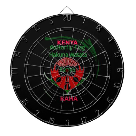 Fléchettes Faites-le Kenyan belle Cible de flechettes de coul (Devant)