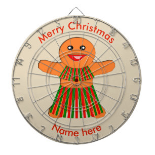 Fléchettes Fête de Noël Gingerbread Femme Cible de flechettes