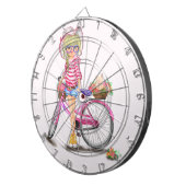 Fléchettes Fille avec Cible de flechettes Vélo Rose (Devant droit)