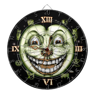 Fléchettes Horloge folle Halloween Black Cat 13 Cible de fléc