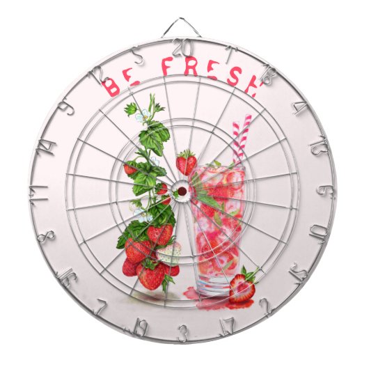 Fléchettes Jus de fraises Cool Boire Cible de flechettes de f (Devant)