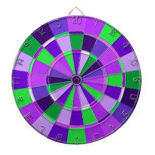 Fléchettes Nuances de pièce pourpre et verte de jeu