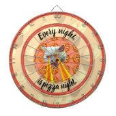 Fléchettes Pizza Night Cat Cible de flechettes (Devant)