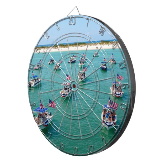 Fléchettes Thème Patriotic Cible de flechettes (Devant droit)