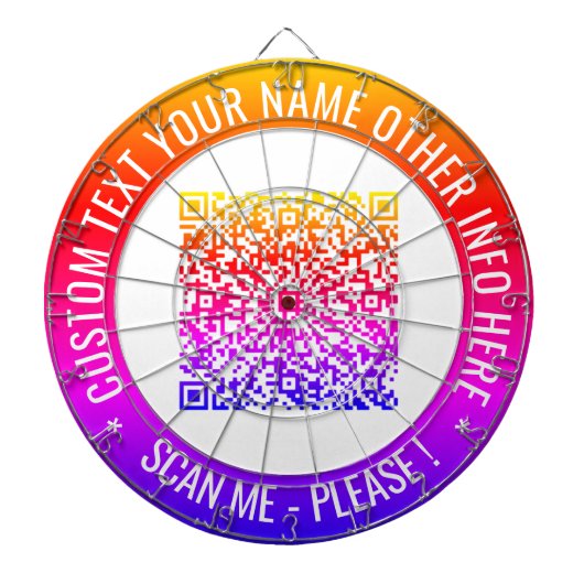 Fléchettes Vos informations d'analyse de code QR Cible de fle (Devant)