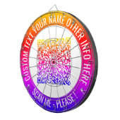 Fléchettes Vos informations d'analyse de code QR Cible de fle (Devant droit)