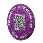 Fléchettes Votre Cible de flechettes de code QR avec texte et (Devant droit)