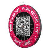 Fléchettes Votre code QR Cible de flechettes texte personnali (Devant droit)
