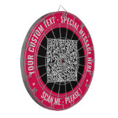 Fléchettes Votre code QR Cible de flechettes texte personnali (Devant gauche)