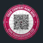 Fléchettes Votre code QR Texte personnalisé Cible de flechett<br><div class="desc">Couleurs et polices personnalisées - Cible de flechettes avec votre code QR ou logo / Photo et nom Site ou texte personnalisé Affaires commerciales ou design / Cadeau - Ajouter votre code QR - Image - Photo ou logo / Nom - Entreprise / Site Web ou autre information / texte...</div>